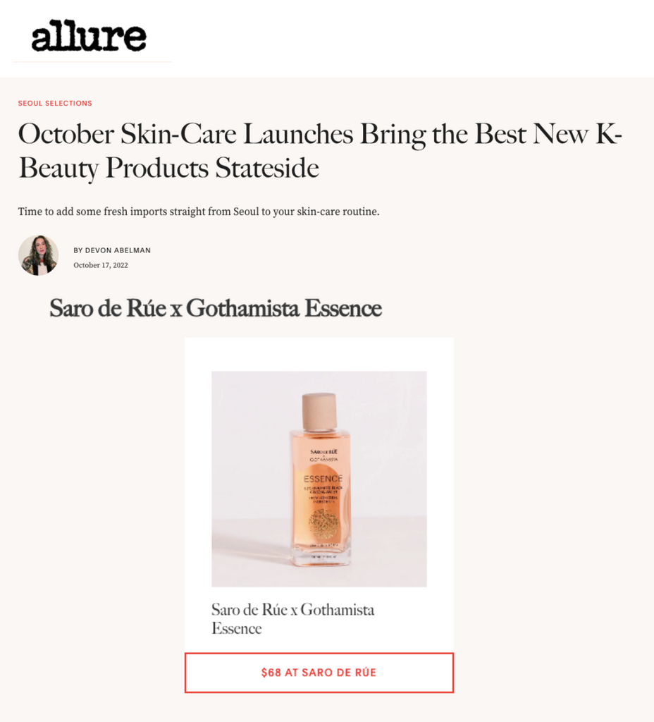 Allure: October Skin-Care Launches Bring the Best New K-Beauty Products Stateside